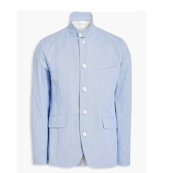 Rag & Bone New York Mens Light Blue Striped Japanese Parker Blazer Jacket Sz 48 - Picture 16 of 16